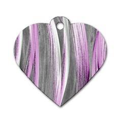 Abstraction Dog Tag Heart (one Side) by Valentinaart