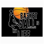 Basketball is my life Large Glasses Cloth (2-Side) Back