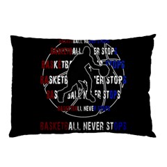 Basketball Never Stops Pillow Case by Valentinaart