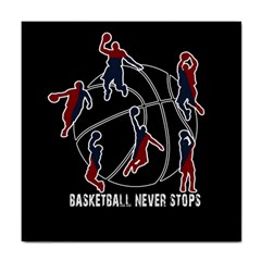 Basketball Never Stops Tile Coasters by Valentinaart