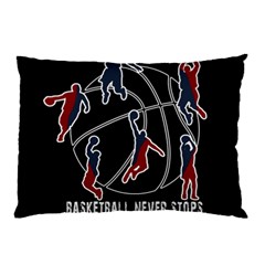 Basketball Never Stops Pillow Case by Valentinaart