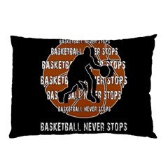 Basketball Never Stops Pillow Case by Valentinaart