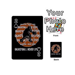 Basketball Never Stops Playing Cards 54 (mini)  by Valentinaart