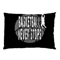 Basketball Never Stops Pillow Case by Valentinaart