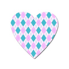 Plaid Pattern Heart Magnet by Valentinaart