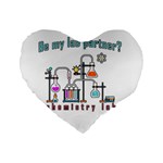 Chemistry lab Standard 16  Premium Heart Shape Cushions Front