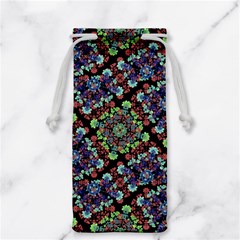 Colorful Floral Collage Pattern Jewelry Bag by dflcprints