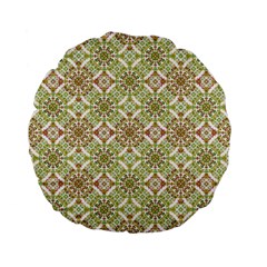 Colorful Stylized Floral Boho Standard 15  Premium Flano Round Cushions by dflcprints