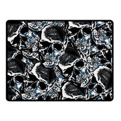 Skulls Pattern Double Sided Fleece Blanket (small) 