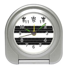 Wasp Bee Hive Black Animals Travel Alarm Clocks by Mariart