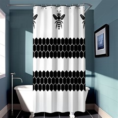 Wasp Bee Hive Black Animals Shower Curtain 36  X 72  (stall)  by Mariart