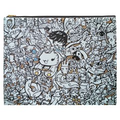 Cute Doodles Cosmetic Bag (xxxl)  by Nexatart