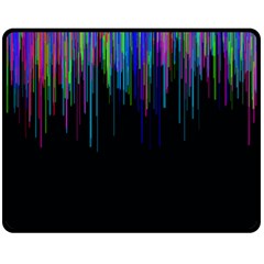 Rain Color Paint Rainbow Double Sided Fleece Blanket (medium)  by Mariart