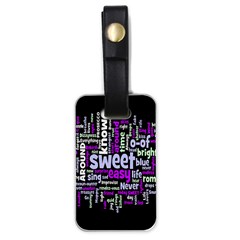 Writing Color Rainbow Sweer Love Luggage Tags (one Side)  by Mariart