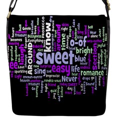 Writing Color Rainbow Sweer Love Flap Messenger Bag (s) by Mariart