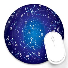 Astrology Illness Prediction Zodiac Star Round Mousepads by Mariart