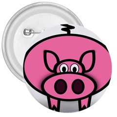 Pork Pig Pink Animals 3  Buttons by Mariart