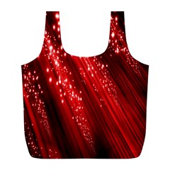 Red Space Line Light Black Polka Full Print Recycle Bags (l)  by Mariart