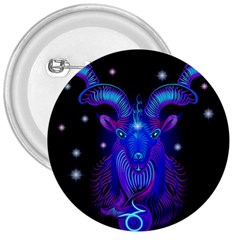 Sign Capricorn Zodiac 3  Buttons by Mariart