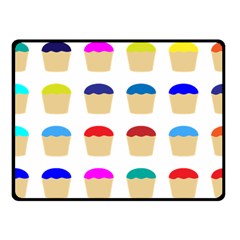 Colorful Cupcakes Pattern Fleece Blanket (small) by Nexatart