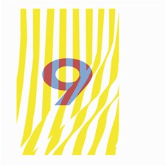 Number 9 Line Vertical Yellow Red Blue White Wae Chevron Large Garden Flag (two Sides) by Mariart