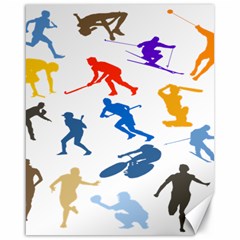 Sport Player Playing Canvas 16  X 20   by Mariart