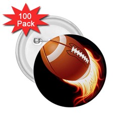 Super Football American Sport Fire 2 25  Buttons (100 Pack)  by Mariart