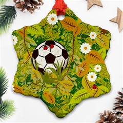 Ball On Forest Floor Snowflake Ornament (two Sides) by linceazul