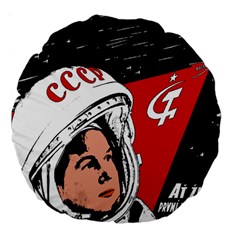 Valentina Tereshkova Large 18  Premium Round Cushions by Valentinaart