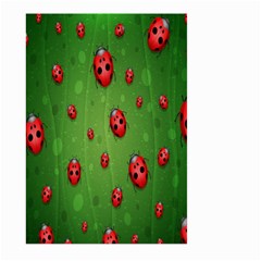 Ladybugs Red Leaf Green Polka Animals Insect Large Garden Flag (two Sides) by Mariart