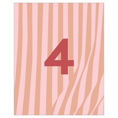 Number 4 Line Vertical Red Pink Wave Chevron Drawstring Bag (small) by Mariart