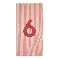 Number 6 Line Vertical Red Pink Wave Chevron Shower Curtain 36  X 72  (stall)  by Mariart