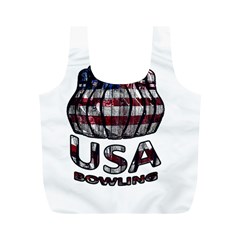 Usa Bowling  Full Print Recycle Bags (m)  by Valentinaart