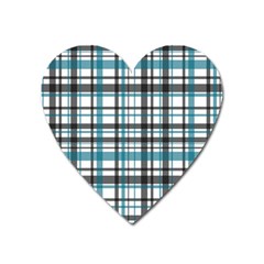 Plaid Pattern Heart Magnet by Valentinaart