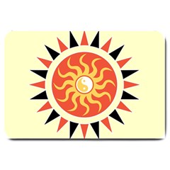 Yin Yang Sunshine Large Doormat  by linceazul