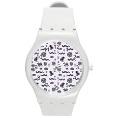 Aztecs Pattern Round Plastic Sport Watch (m) by ValentinaDesign