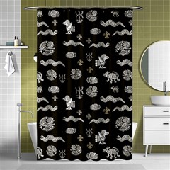 Aztecs Pattern Shower Curtain 48  X 72  (small)  by ValentinaDesign