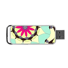 Pink Flower Portable Usb Flash (two Sides) by digitaldivadesigns