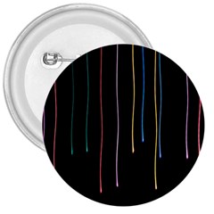 Falling Light Lines Perfection Graphic Colorful 3  Buttons by Mariart