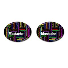 Mustache Cufflinks (oval) by Mariart