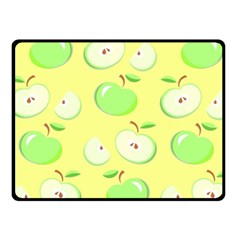 Apples Apple Pattern Vector Green Fleece Blanket (small) by Nexatart