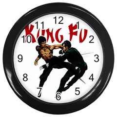 Kung Fu  Wall Clocks (black) by Valentinaart