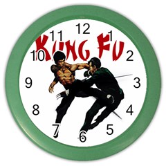 Kung Fu  Color Wall Clocks by Valentinaart