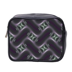 Closeup Purple Line Mini Toiletries Bag 2-side by Mariart