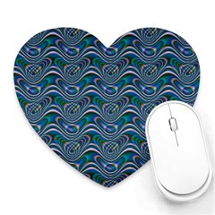 Boomarang Pattern Wave Waves Chevron Green Line Heart Mousepads by Mariart