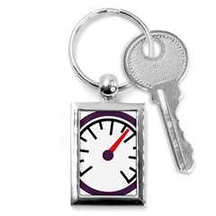 Maker Measurer Hours Time Speedometer Key Chains (rectangle)  by Mariart