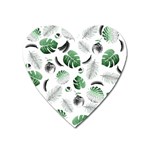 Tropical pattern Heart Magnet Front