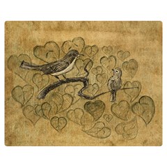 Birds Figure Old Brown Double Sided Flano Blanket (medium)  by Nexatart