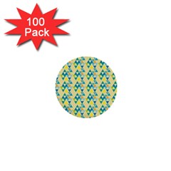 Colorful Triangle Pattern 1  Mini Buttons (100 Pack)  by berwies