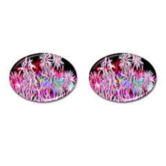 Fractal Fireworks Display Pattern Cufflinks (oval) by Nexatart